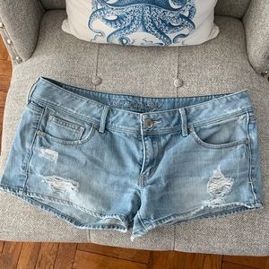 Distressed Denim Shorts